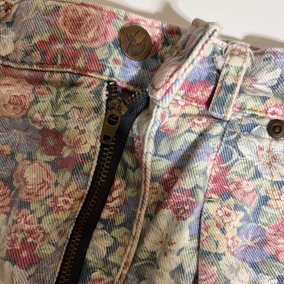 Vintage Floral Denim Midi Pencil Skirt Size 10 - Picture 10 of 12